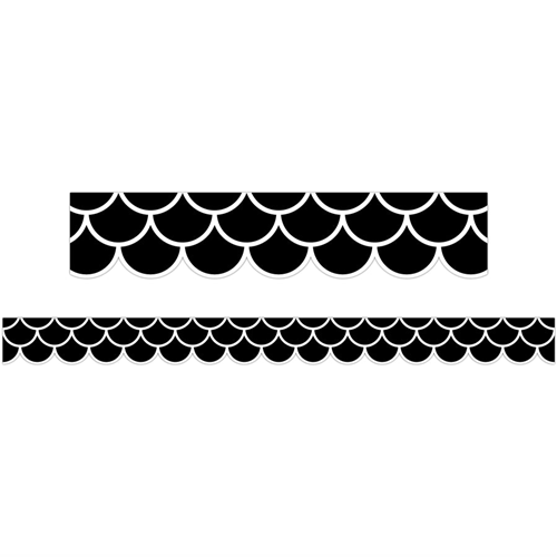 26. Black Scallops Border